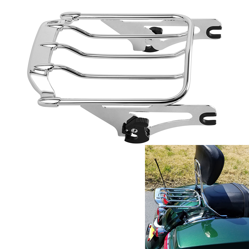 Motorcycle Gear Rack - ชั้นวางสัมภาระสำหรับรถจักรยานยนต์สองอัพเหมาะสำหรับฮาร์เลย์ทัวร์ริ่ง สตรีท ไกลด์ โร้ด คิง FLTR