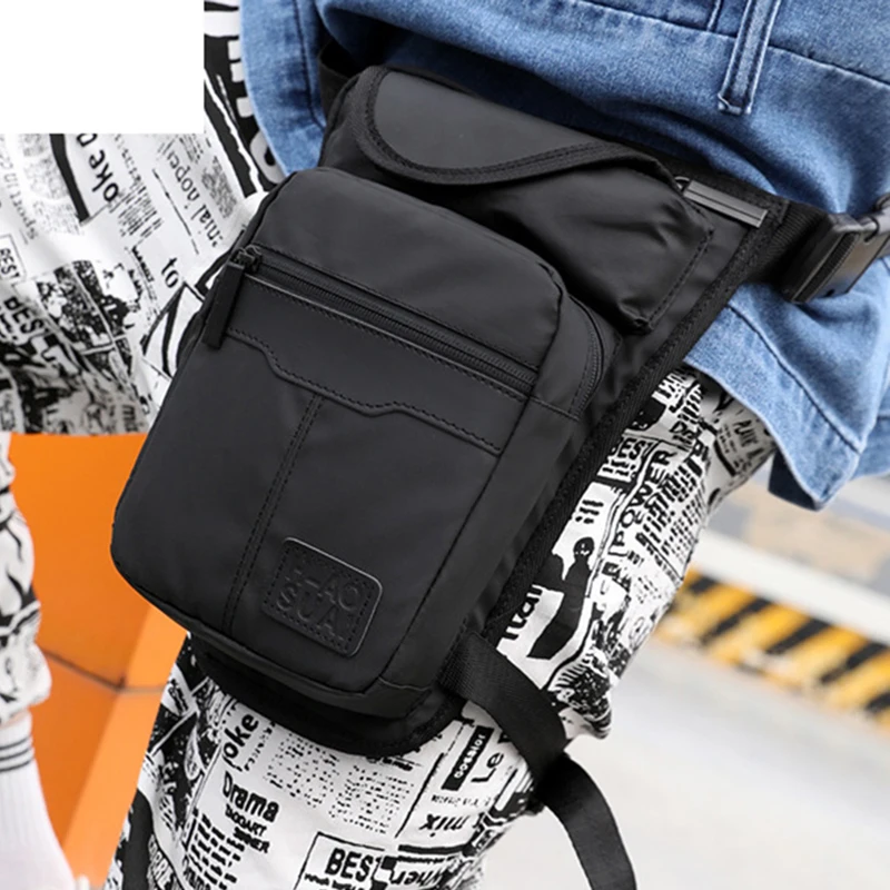 Motorcycle Gear Vintage - ไนลอนคุณภาพสูงผู้ชายวางขากระเป๋า Fanny Pack รถจักรยานยนต์ขี่ Casual ไหล่