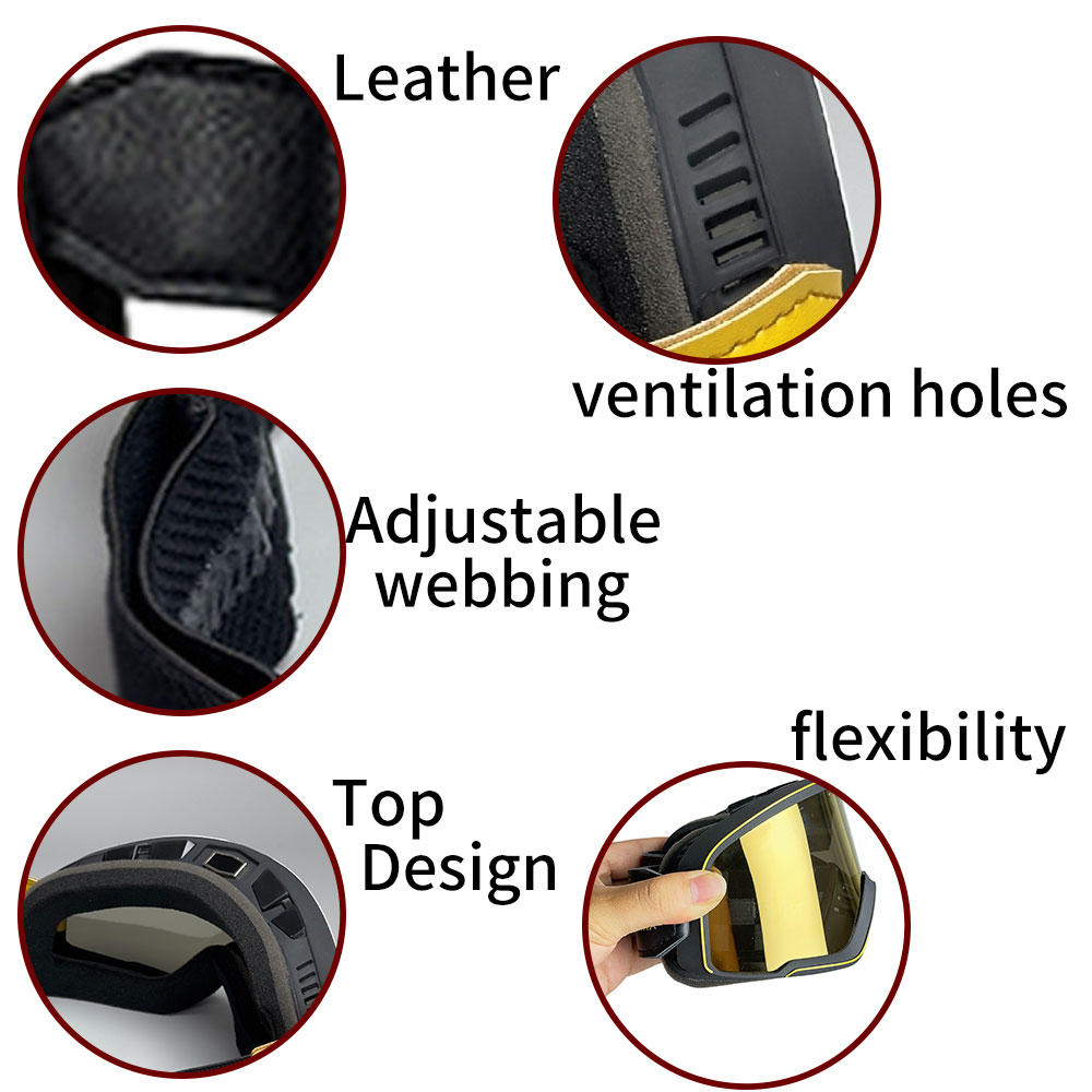 แว่นตาสำหรับหมวกกันน็อคแบบเรโท - Motorcycle Gear Vintage บทวิจารณ์และราคา