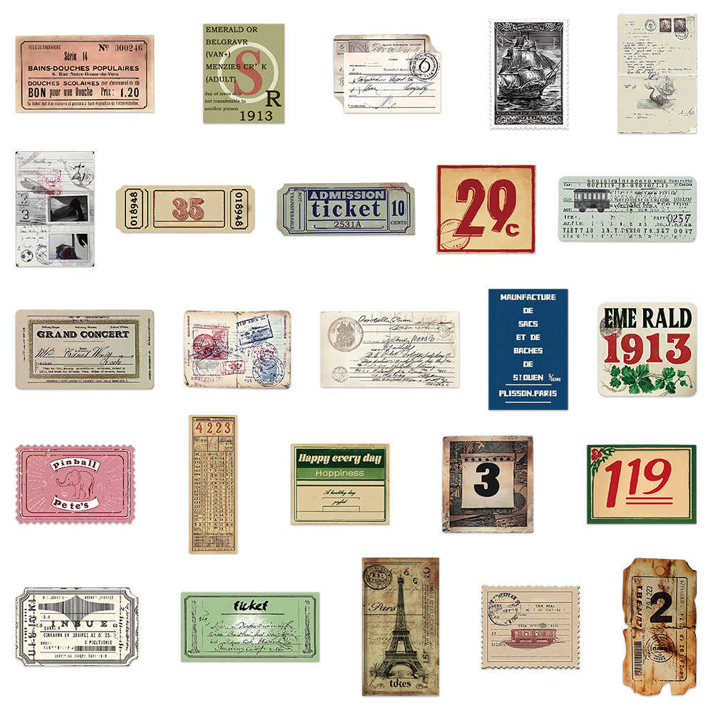 สติกเกอร์ลายวินเทจ 50/100 ชิ้น - Motorcycle Gear Vintage บทวิจารณ์และราคา