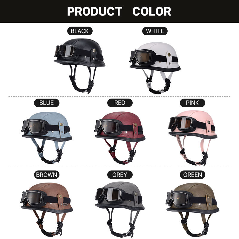เยอรมันครึ่งหมวกกันน็อควินเทจค - Motorcycle Gear Vintage บทวิจารณ์และราคา