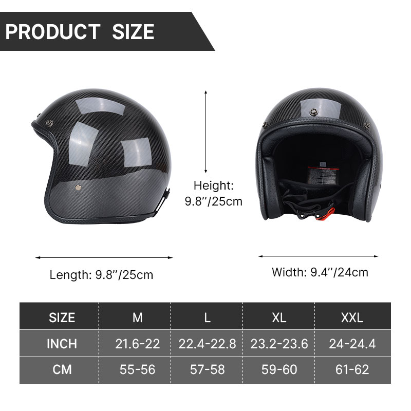 หมวกกันน็อควินเทจคาร์บอนไฟเบอร - Motorcycle Gear Vintage บทวิจารณ์และราคา