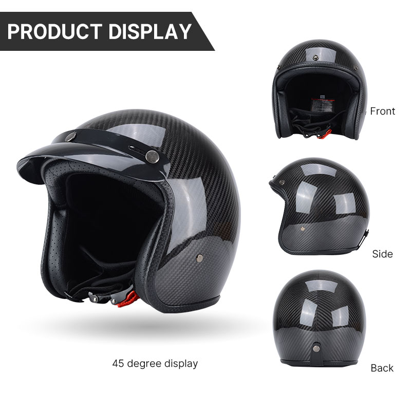 หมวกกันน็อควินเทจคาร์บอนไฟเบอร - Motorcycle Gear Vintage บทวิจารณ์และราคา