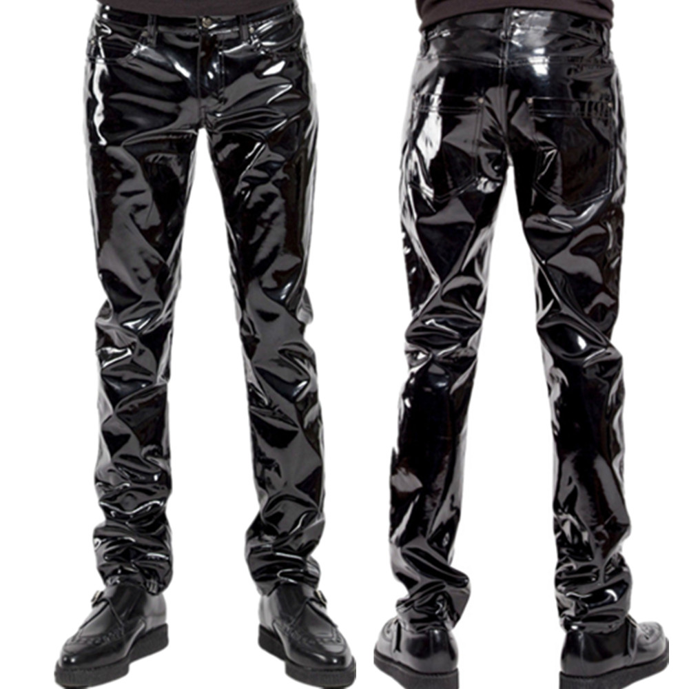 เงา PVC Latex กางเกงผู้ชายรถจั - Motorcycle Gear Mens บทวิจารณ์และราคา