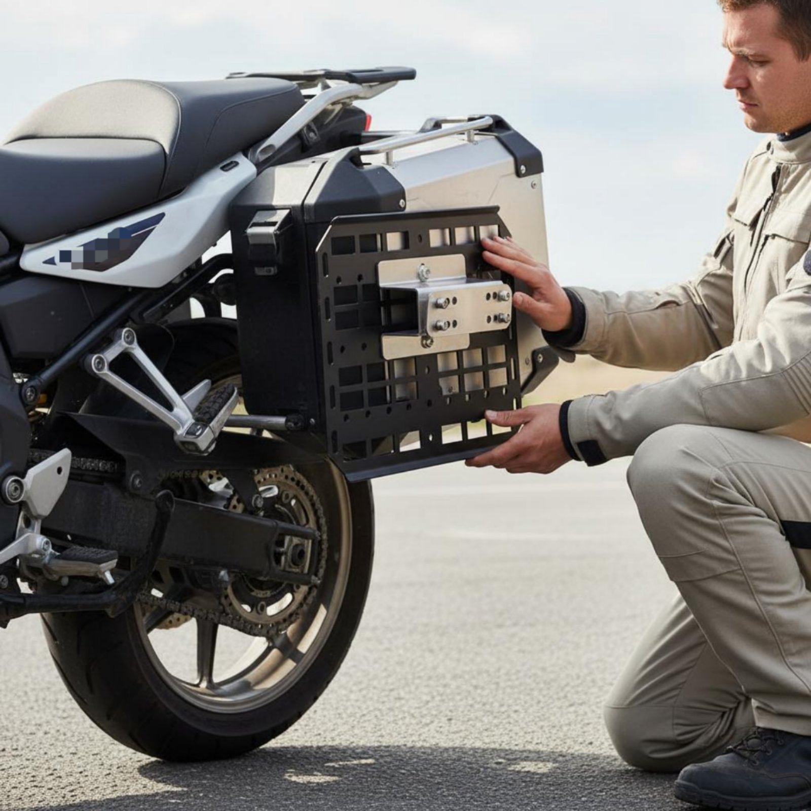 ที่แขวนกล่องข้างมอเตอร์ไซค์ แบ - Motorcycle Gear Rack บทวิจารณ์และราคา
